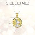 TOUPOP Sterling Silver Saint Christopher Protect Us Round Medallion Religious Pendant Necklace-0-3