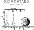 wholesale 925 Sterling Silver Birthstone Threader Earrings Infinity Long Chain Drop Pull Through 12 Stone Birthday Jewelry Gifts for Women-0-138