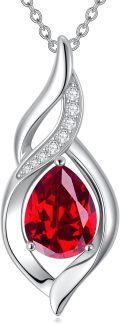 wholesale Birthstone Necklace For Women Infinity Necklaces 925 Sterling Silver Teardrop Love Birthday Jewelry Christmas Gifts For Women Mom Wife Girlfriend -0-0