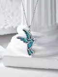 TOUPOP Sterling Silver Turquoise Necklace Jewelry For Women Gifts-0-3