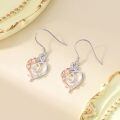 TOUPOP Sterling Silver Rose Heart Butterfly Initial O Drop Dangle Earrings-0-3
