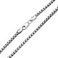 wholesale 925 Sterling Silver Square Rolo Link Chain Necklaces for Women Men-0-0
