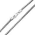wholesale 925 Sterling Silver Square Rolo Link Chain Necklaces Wholesale for Women Men-0-0