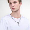 wholesale 925 Sterling Silver Howlite Stone Tribal Dragon Head Pendant Necklaces for Men Women s 48cm Chain Length-0-3
