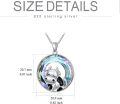 wholesale 925 Sterling Silver Round Crystal Cow Pendant Necklace for Women Mother's Day Gifts-0-4