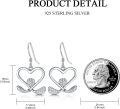 wholesale 925 Sterling Silver Heart-Shaped Dangle Earrings with Cubic Zirconia Stones for Sports Enthusiasts-0-2