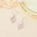 TOUPOP Sterling Silver Rose Heart Butterfly Initial G Letter Drop Dangle Earrings-0-4