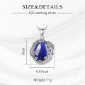 wholesale 925 Sterling Silver Lapis Lazuli Mermaid Pendant Necklaces for Women Sea Life Ocean s-0-4