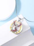 wholesale Sterling Silver Crystal Phoenix Pendant Necklace-0-4