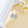 wholesale 925 Sterling Silver Moonstone Feathered Bird Drop Earrings-0-3
