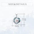 wholesale 925 Sterling Silver Tree of Life Necklace with Blue Crystal and Sisters Pendant  for Women-0-5