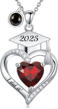 wholesale  Sterling Silver Heart Birthstone Necklace High School College Graduation Jewelry for Her -Customized projection image + text 06-Light Violet-Customized projection image + text 01-Jan-Garnet-Customized text 02-Feb-Amethyst-Customized text 04-Apri-White-Customized text 08-Aug-Peridot-Customized text 09-Sep-Sapphire-Customized text 07-Jul-Ruby-Customized text 01-Jan-Garnet-Customized text 05-May-Emerald-Customized text 12-Dec-Topaz-Customized text 11-Nov-Citrine-Customized text 03-Mar-Aquamarine
