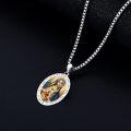 wholesale Sterling Silver Religious Medal Pendant Necklace for Women Men-0-8