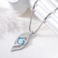wholesale 925 Sterling Silver Opal Pendant Necklace Wholesale With Cubic Zirconia Leaves Design-0-3