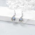 wholesale Sterling Silver Moonstone Leverback Teardrop Dangle Earrings for Women-0-38