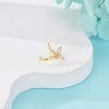 wholesale 14k Gold Butterfly/Daisy Nose Ring Stud 20g Diamond Piercing s for Women-0-2