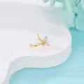 wholesale 14k Gold Butterfly/Daisy Nose Rings Wholesale Stud 20g Diamond Piercing s for Women-0-2