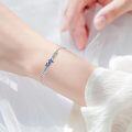wholesale 925 Sterling Silver Blue Butterfly Adjustable Celtic Moon Bracelet - Irish  for Women-0-4