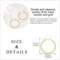 wholesale 925 Sterling Silver Gold Plated Bamboo Hoop Earrings for Women 30mm Diameter-0-4