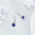 wholesale 925 Sterling Silver Drop Earrings Blue Moonstone Celtic Knot Platinum Plated For Women-0-50