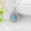 wholesale  Sterling Silver Natural Gemstone Alice in Wonderland Necklace for Women -0-1