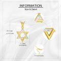 wholesale 925 Sterling Silver Gold Plated Pink Opal Star of David Pendant Necklace for Women and Girls-0-4