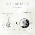 wholesale 925 Sterling Silver Celtic Owl on the Moon Drop Earrings - Cute Gifts for Women-0-1