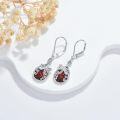 wholesale 925 Sterling Silver Orange Fire Opal Butterfly Drop Earrings-0-12