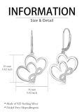 wholesale 925 Sterling Silver Infinity Heart & Cross Dangle Drop Leverback Earrings for Women-0-2