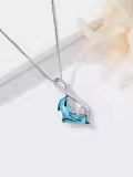 TOUPOP Sterling Silver Crystal Dolphin Pendant Necklace For Women Gifts-0-1