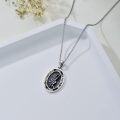 wholesale 925 Sterling Silver Oval St. Christopher Protect Us Medal Pendant Necklace-0-3