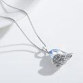 wholesale 925 Sterling Silver Crystal Angel Wing Heart Pendant Necklace for Women Gifts for Mom and Girlfriends-0-4