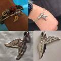 wholesale 925 Sterling Silver Angel Wing Charm Bead - Personalized Engraved Name Initial Word Symbol Date Gift for Women - Elegant Bracelet Jewelry for Valentine's Day Christmas Birthday Mother's Day-0-2