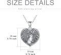 wholesale 925 Sterling Silver Heart-Shaped Bunny & Butterfly Memorial Keepsake Urn Necklace for Ashes - Pet Loss Gift for Women and Men-0-4