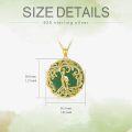 wholesale 14K Gold Sterling Silver Jade Tree of Life Necklace for Women-0-26