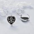 wholesale 925 Sterling Silver Metal Black Agate Celtic Butterfly Rose Heart Dangle Drop Earrings Gothic s for Women Girls-0-1