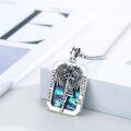 wholesale 925 Sterling Silver Guardian Angel Pendant with Abalone Shell and Cross Charm Necklace-0-1