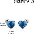 wholesale 925 Sterling Silver Heart-Shaped Crystal Medical Symbol Stud Earrings for Nurses and Doctors' Graduation Gift Ideas-0-8