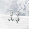 wholesale 925 Sterling Silver UFO & Alien Head Dangle Hoop Earrings - Space Themed Jewellery Gift for Her Him-0-3