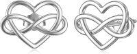 wholesale 925 Sterling Silver Celtic Knot Heart Stud Earrings - Irish  for Women-Infinity Heart