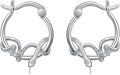wholesale 925 Sterling Silver Snake Hoop Earrings - Unique Gift for Her-0-0