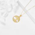 wholesale 14K Solid Family Tree Pendant Necklaces for Women Mothers Day Gifts Jewelry-0-2