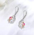 wholesale 925 Sterling Silver Flamingo Teardrop Dangle Earrings for Women Girls Gifts-0-5
