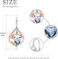 wholesale 925 Sterling Silver Sloth Heart Leverback Earrings for Women Girls Gifts-0-2