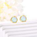 wholesale 14K Gold Opal Round Stud Earrings for Women - 8mm Pearls and Stones  Set-0-4