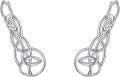 wholesale 925 Sterling Silver 925 Celtic Knot Ear Climbers Earrings for Women-0-0