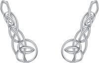 wholesale 925 Sterling Silver 925 Celtic Knot Ear Climbers Earrings for Women-Celtic Knot