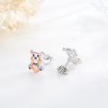 wholesale 925 Sterling Silver Dog Stud Earring - Schnauzer Design-0-1