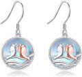 wholesale 925 Sterling Silver Moonstone Teardrop Filigree Dangle Earrings for Women-0-1