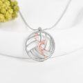 wholesale 925 Sterling Silver Sports Pendant with Gymnast and Ball Design - Perfect Gift for Athletes-0-2